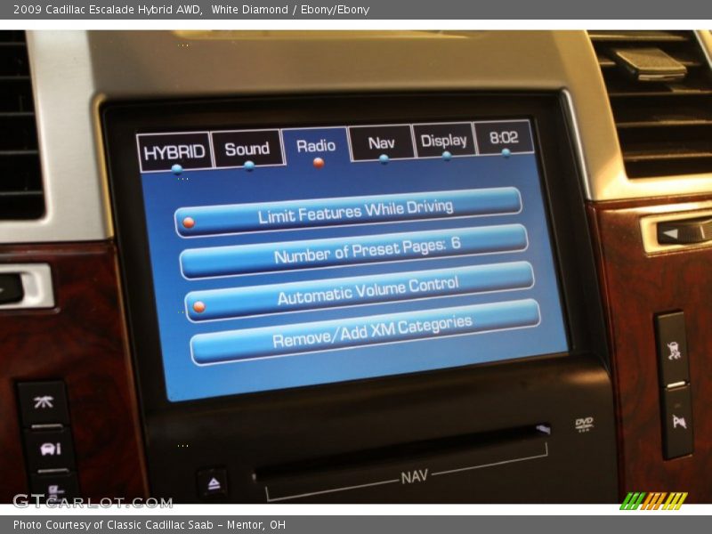 White Diamond / Ebony/Ebony 2009 Cadillac Escalade Hybrid AWD