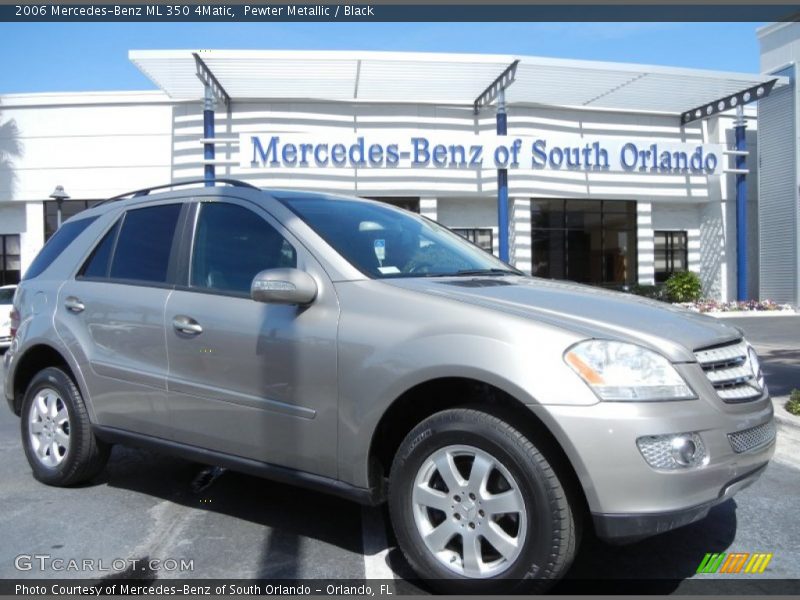 Pewter Metallic / Black 2006 Mercedes-Benz ML 350 4Matic