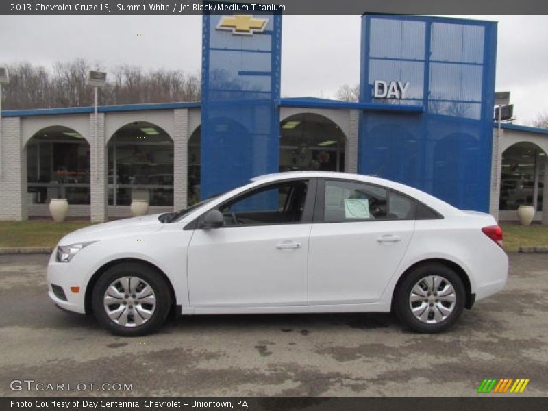 Summit White / Jet Black/Medium Titanium 2013 Chevrolet Cruze LS
