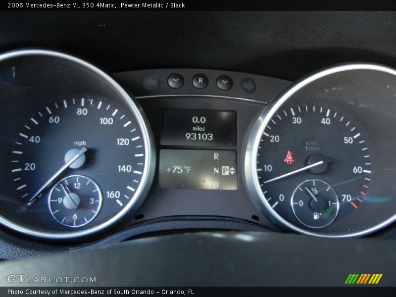 Pewter Metallic / Black 2006 Mercedes-Benz ML 350 4Matic