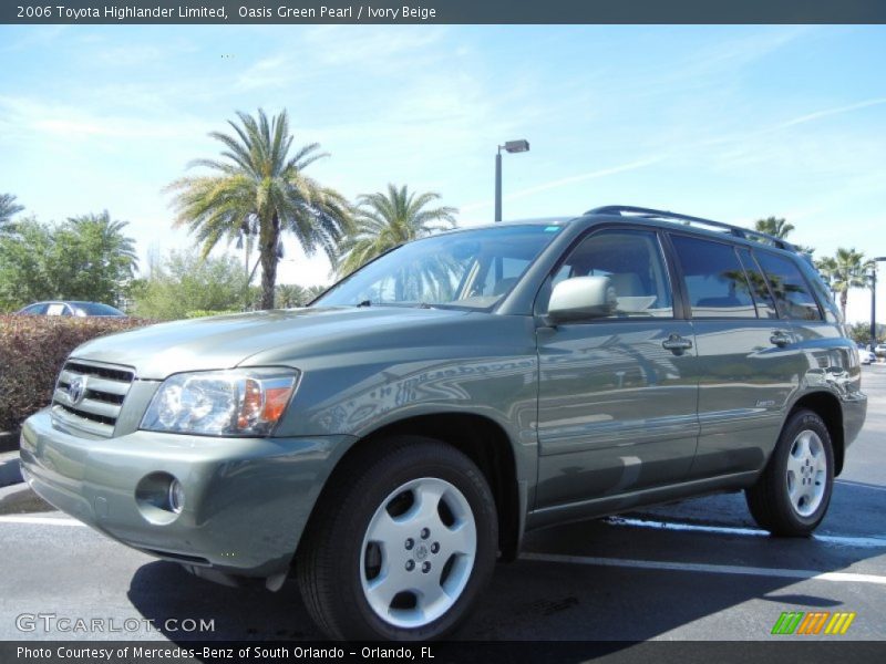 Oasis Green Pearl / Ivory Beige 2006 Toyota Highlander Limited