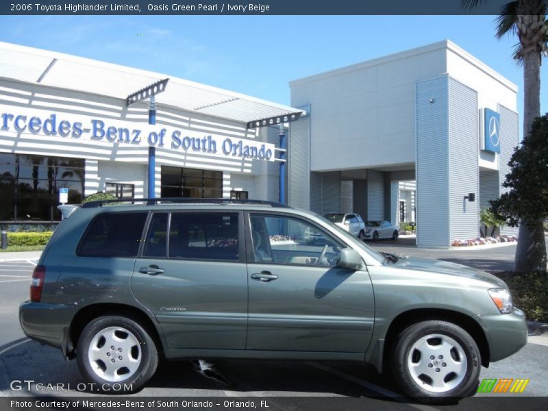 Oasis Green Pearl / Ivory Beige 2006 Toyota Highlander Limited