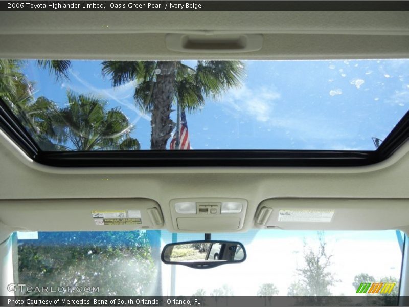 Oasis Green Pearl / Ivory Beige 2006 Toyota Highlander Limited