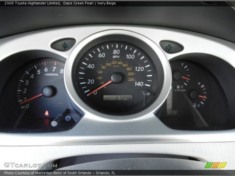 Oasis Green Pearl / Ivory Beige 2006 Toyota Highlander Limited