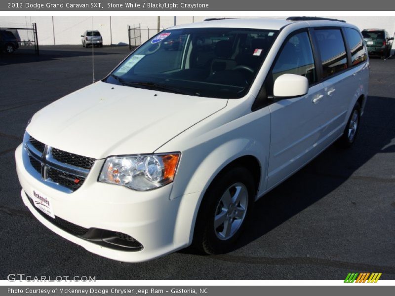 Stone White / Black/Light Graystone 2012 Dodge Grand Caravan SXT