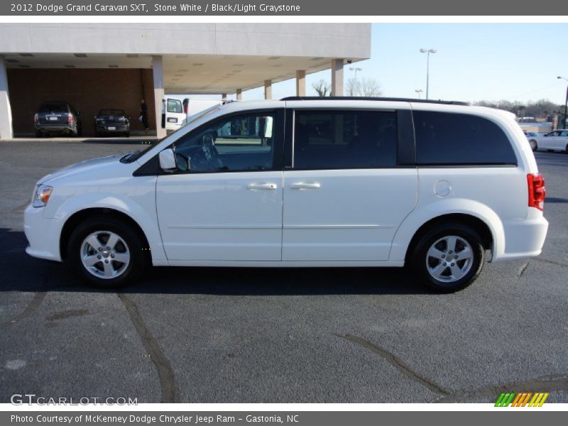 Stone White / Black/Light Graystone 2012 Dodge Grand Caravan SXT