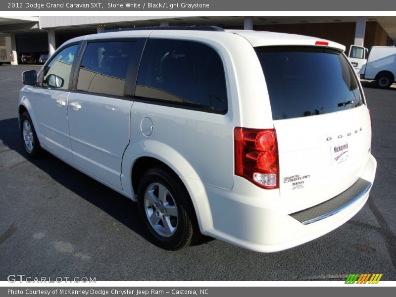Stone White / Black/Light Graystone 2012 Dodge Grand Caravan SXT