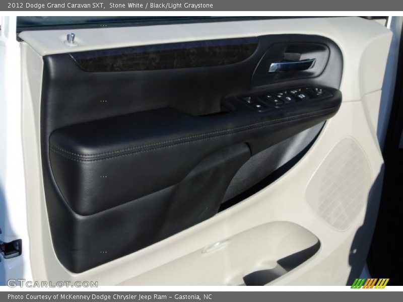 Stone White / Black/Light Graystone 2012 Dodge Grand Caravan SXT