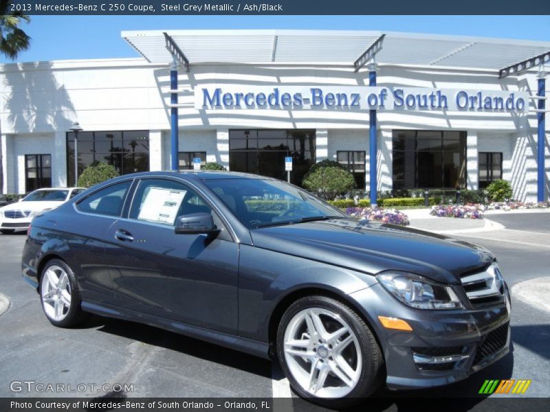Steel Grey Metallic / Ash/Black 2013 Mercedes-Benz C 250 Coupe