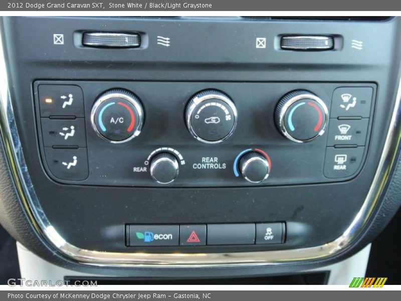 Stone White / Black/Light Graystone 2012 Dodge Grand Caravan SXT