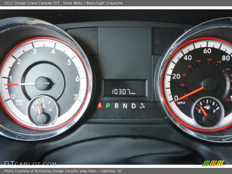 Stone White / Black/Light Graystone 2012 Dodge Grand Caravan SXT