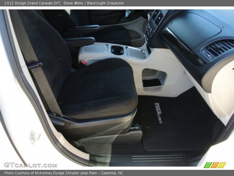 Stone White / Black/Light Graystone 2012 Dodge Grand Caravan SXT
