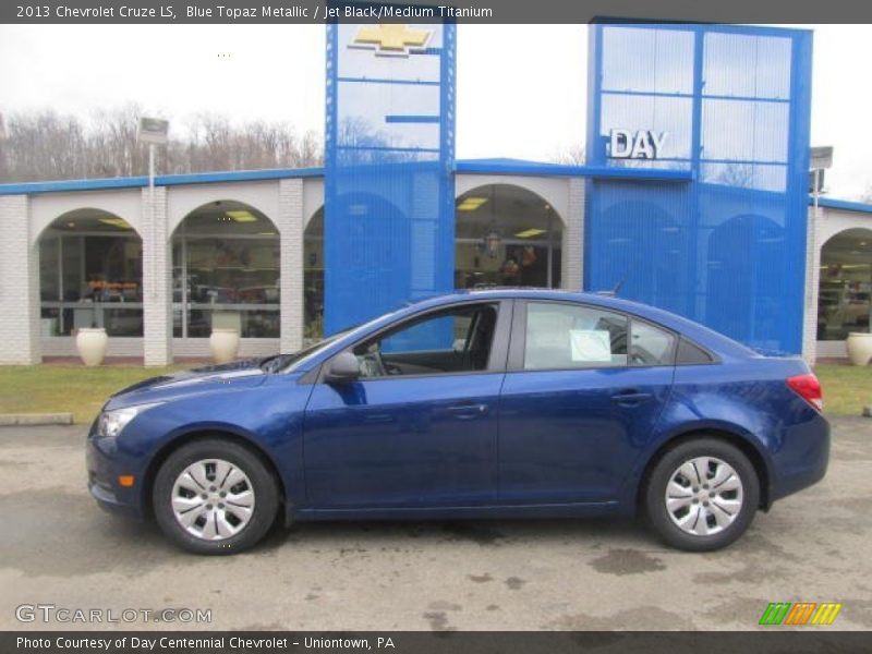 Blue Topaz Metallic / Jet Black/Medium Titanium 2013 Chevrolet Cruze LS