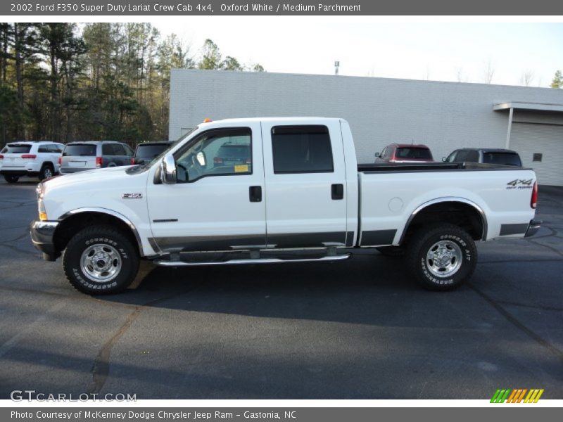 Oxford White / Medium Parchment 2002 Ford F350 Super Duty Lariat Crew Cab 4x4