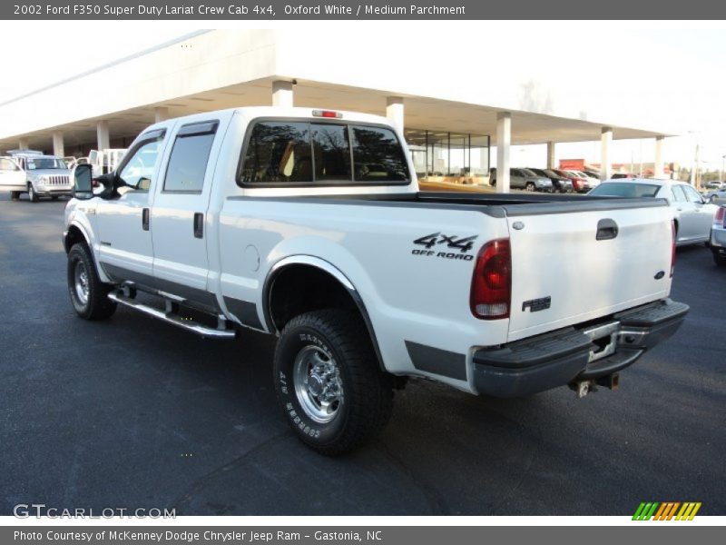 Oxford White / Medium Parchment 2002 Ford F350 Super Duty Lariat Crew Cab 4x4