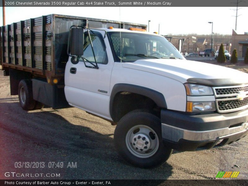 Summit White / Medium Gray 2006 Chevrolet Silverado 3500 Regular Cab 4x4 Stake Truck