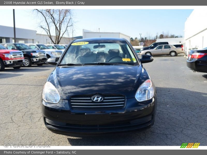 Ebony Black / Gray 2008 Hyundai Accent GLS Sedan