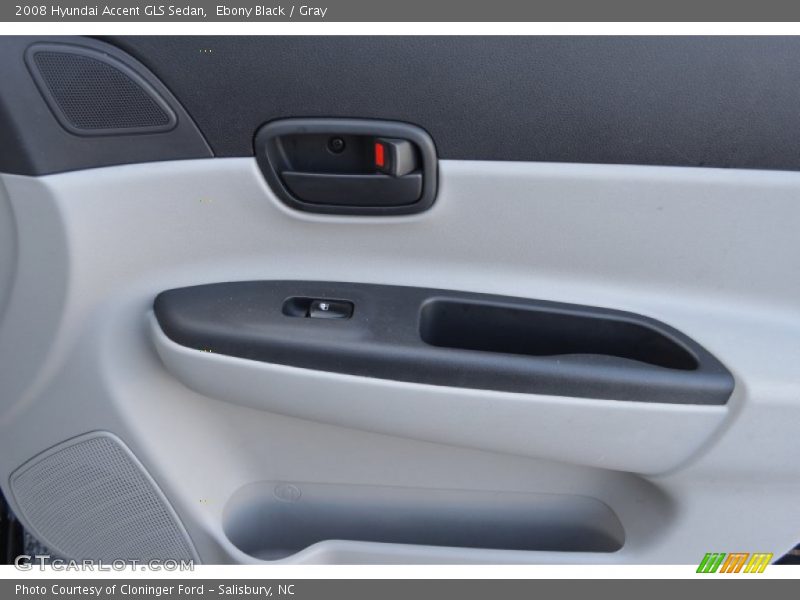 Ebony Black / Gray 2008 Hyundai Accent GLS Sedan