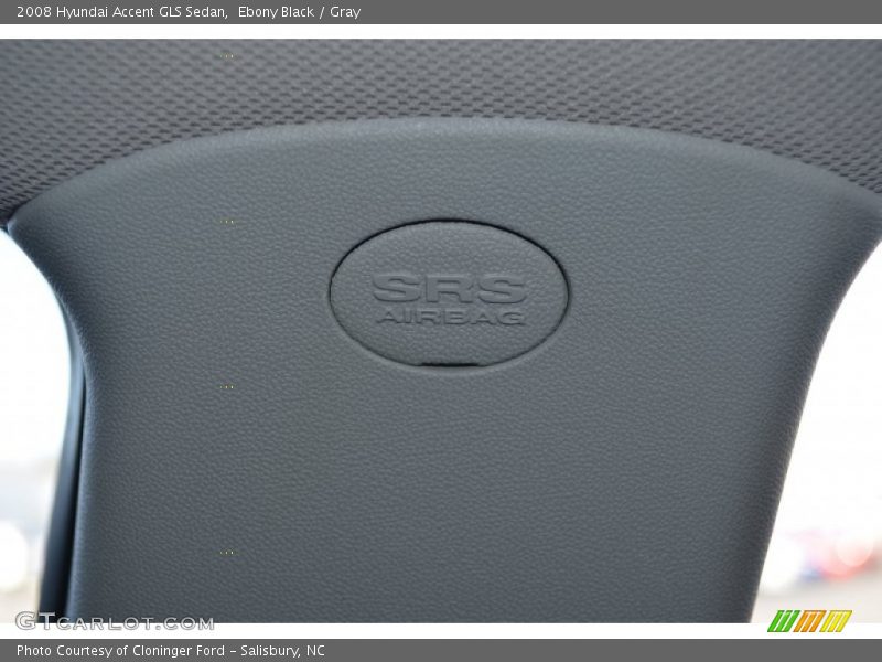 Ebony Black / Gray 2008 Hyundai Accent GLS Sedan