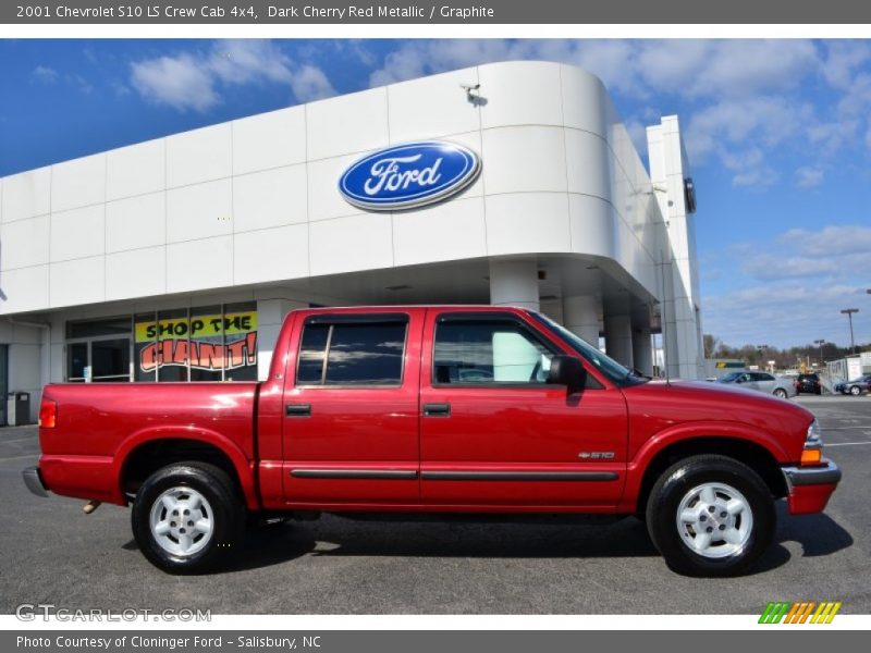  2001 S10 LS Crew Cab 4x4 Dark Cherry Red Metallic