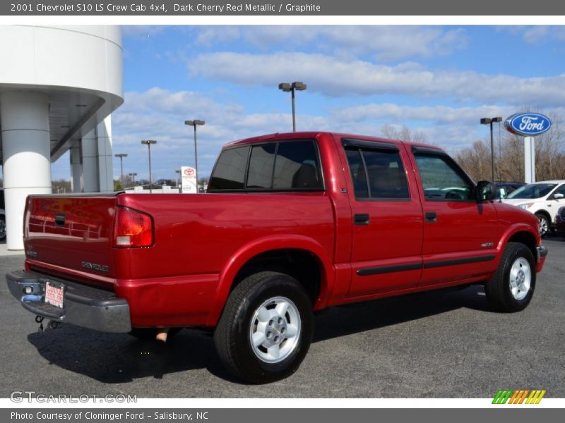 Dark Cherry Red Metallic / Graphite 2001 Chevrolet S10 LS Crew Cab 4x4