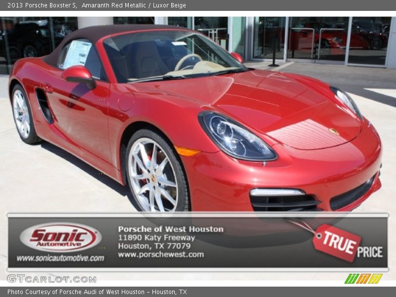 Amaranth Red Metallic / Luxor Beige 2013 Porsche Boxster S