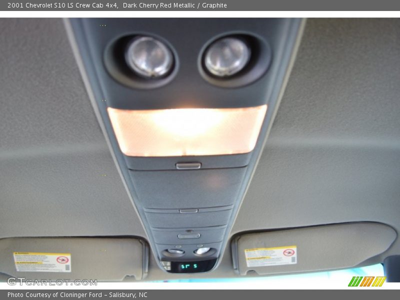 Dark Cherry Red Metallic / Graphite 2001 Chevrolet S10 LS Crew Cab 4x4