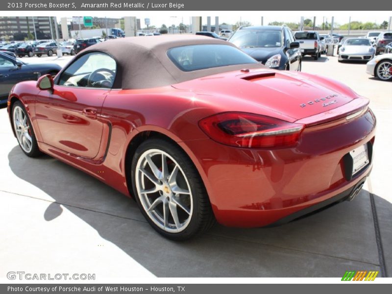 Amaranth Red Metallic / Luxor Beige 2013 Porsche Boxster S