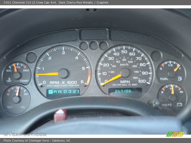  2001 S10 LS Crew Cab 4x4 LS Crew Cab 4x4 Gauges