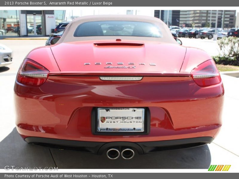 Amaranth Red Metallic / Luxor Beige 2013 Porsche Boxster S