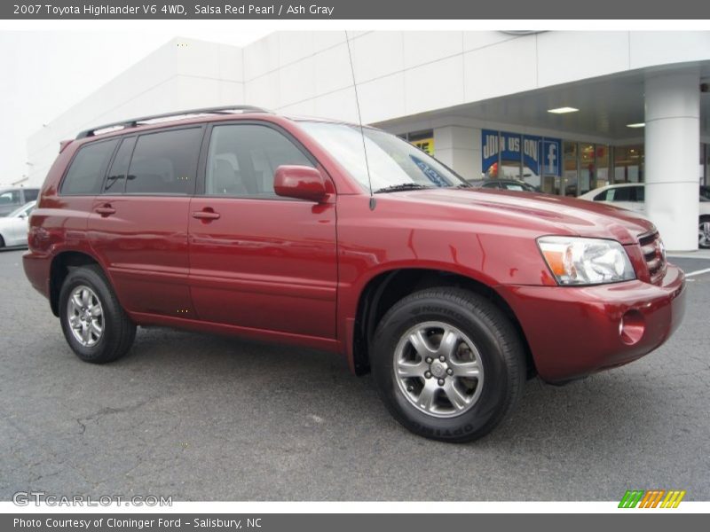 Salsa Red Pearl / Ash Gray 2007 Toyota Highlander V6 4WD