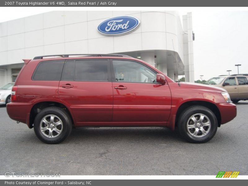 Salsa Red Pearl / Ash Gray 2007 Toyota Highlander V6 4WD