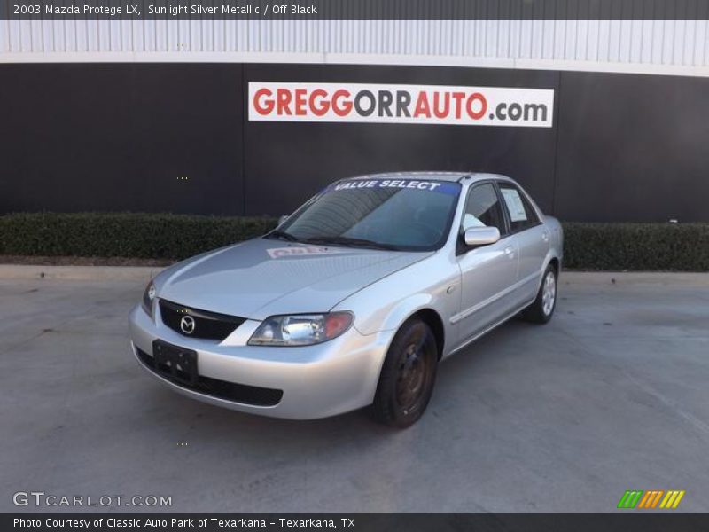 Sunlight Silver Metallic / Off Black 2003 Mazda Protege LX