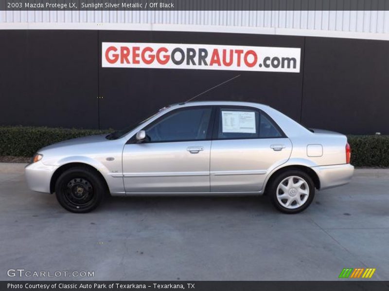 Sunlight Silver Metallic / Off Black 2003 Mazda Protege LX