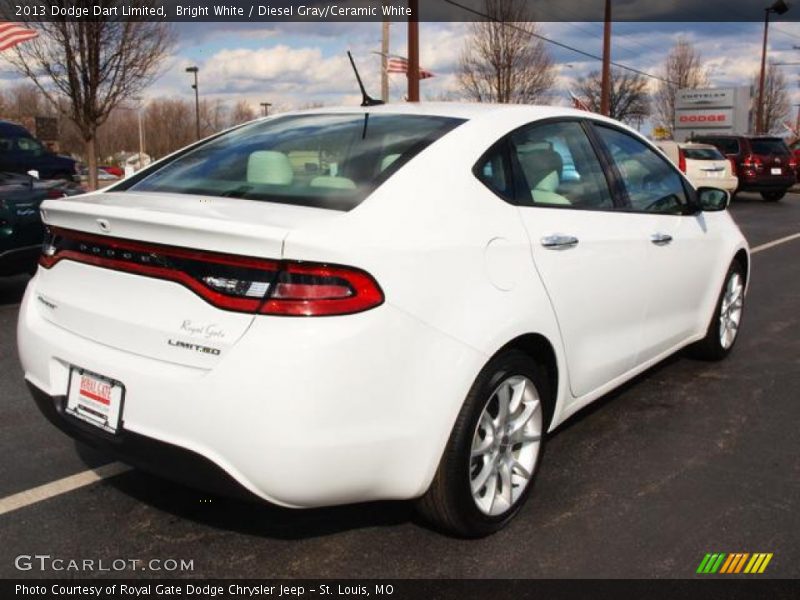 Bright White / Diesel Gray/Ceramic White 2013 Dodge Dart Limited