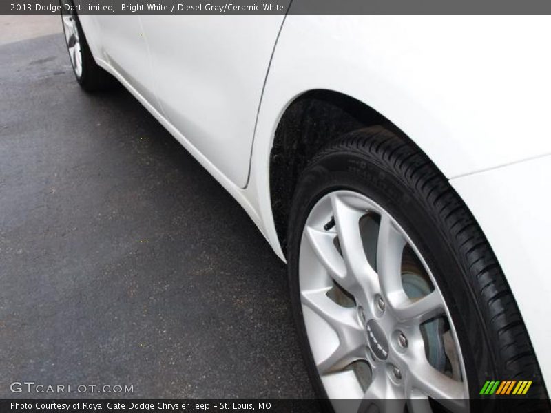 Bright White / Diesel Gray/Ceramic White 2013 Dodge Dart Limited