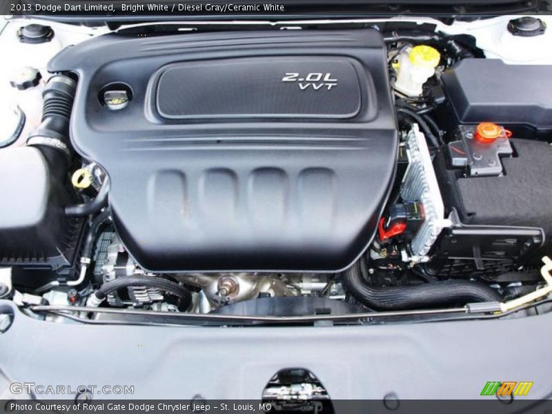 Bright White / Diesel Gray/Ceramic White 2013 Dodge Dart Limited