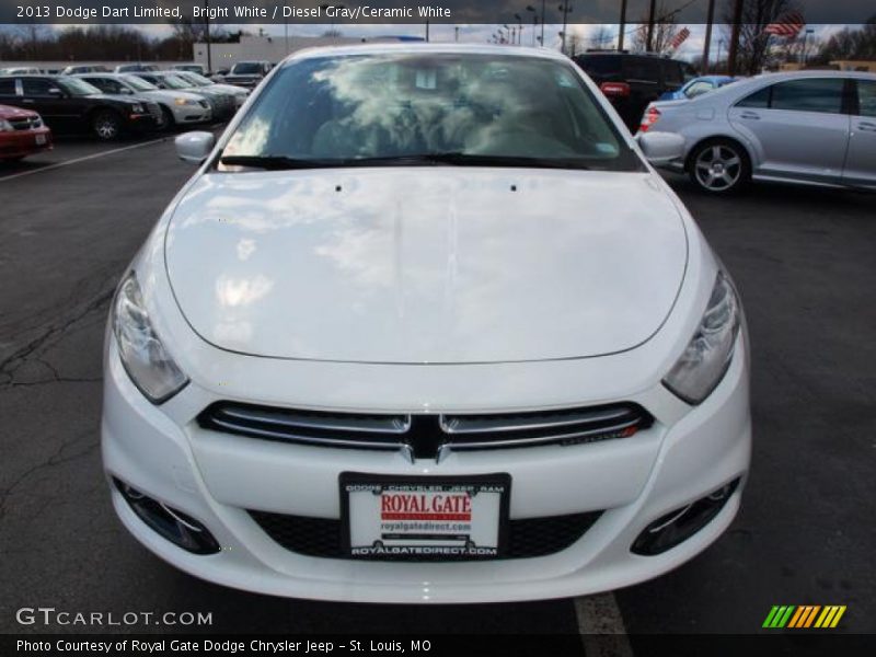 Bright White / Diesel Gray/Ceramic White 2013 Dodge Dart Limited