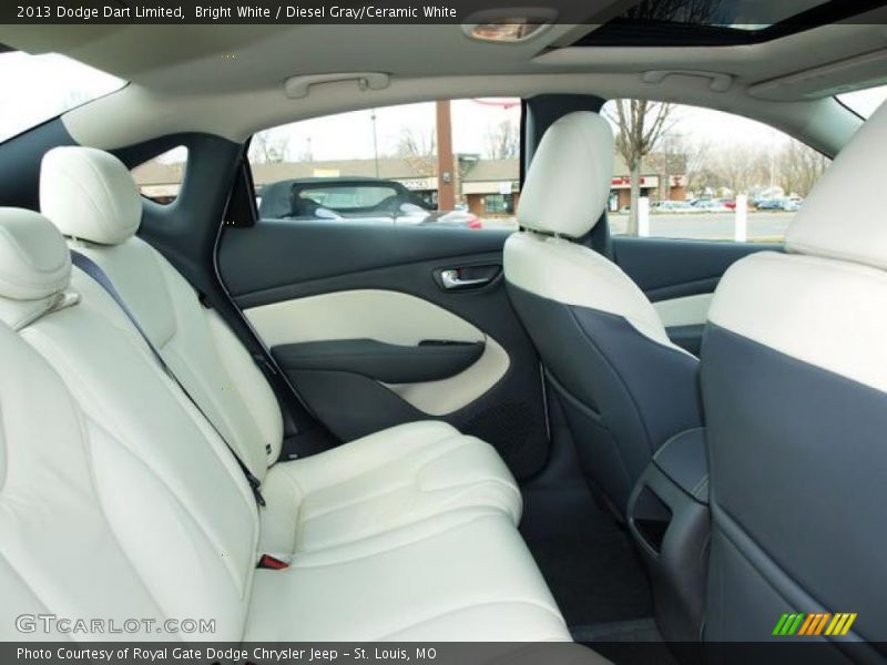 Bright White / Diesel Gray/Ceramic White 2013 Dodge Dart Limited