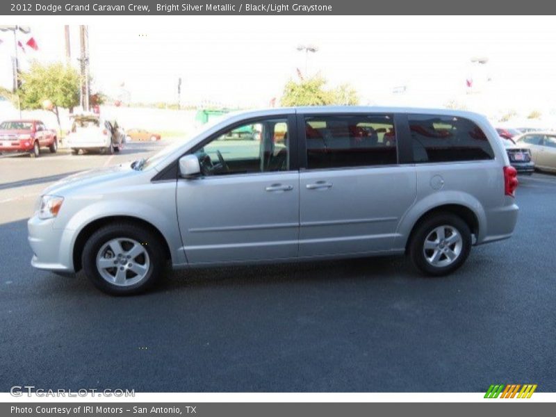 Bright Silver Metallic / Black/Light Graystone 2012 Dodge Grand Caravan Crew