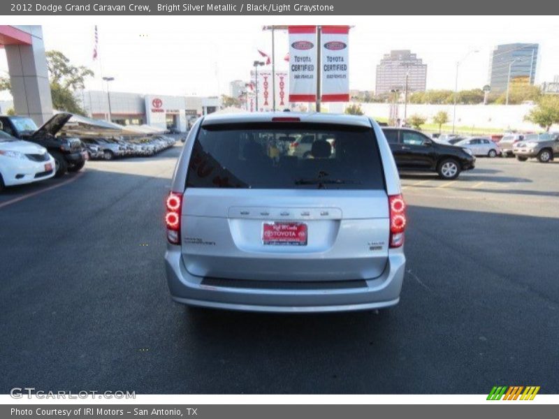 Bright Silver Metallic / Black/Light Graystone 2012 Dodge Grand Caravan Crew
