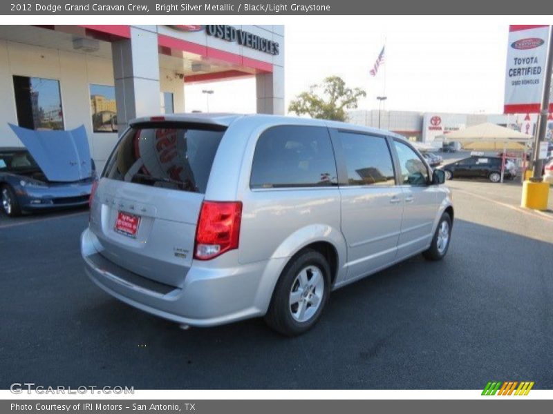 Bright Silver Metallic / Black/Light Graystone 2012 Dodge Grand Caravan Crew