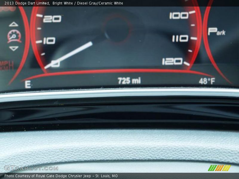 Bright White / Diesel Gray/Ceramic White 2013 Dodge Dart Limited