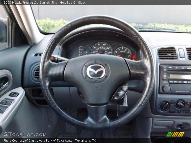 Sunlight Silver Metallic / Off Black 2003 Mazda Protege LX