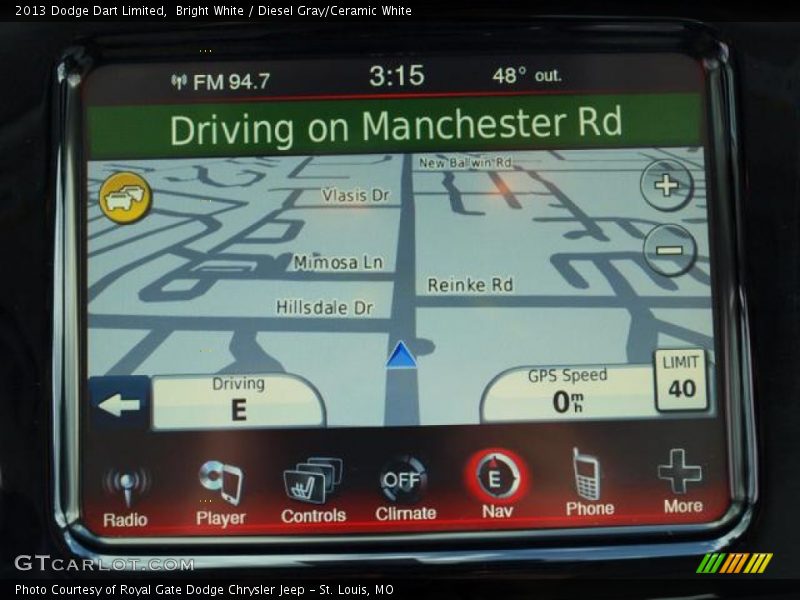 Bright White / Diesel Gray/Ceramic White 2013 Dodge Dart Limited