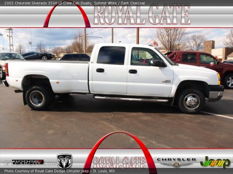 Summit White / Dark Charcoal 2003 Chevrolet Silverado 3500 LS Crew Cab Dually
