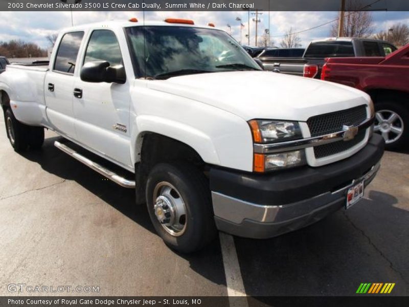 Summit White / Dark Charcoal 2003 Chevrolet Silverado 3500 LS Crew Cab Dually