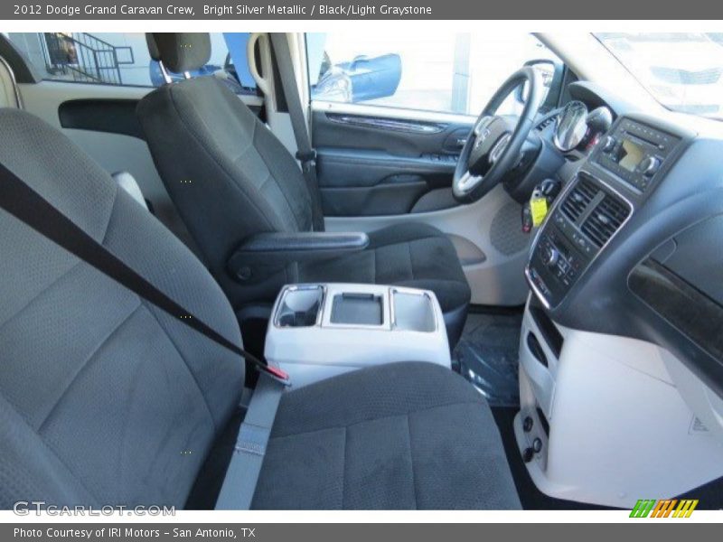 Bright Silver Metallic / Black/Light Graystone 2012 Dodge Grand Caravan Crew