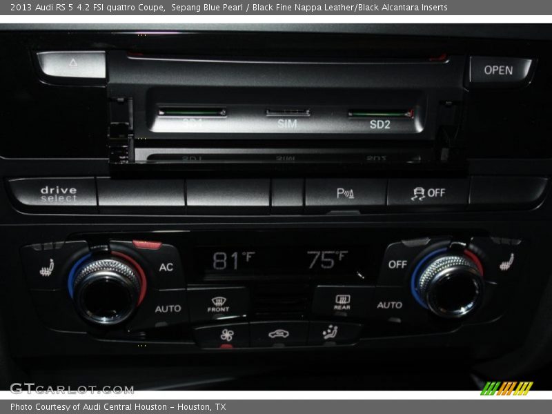 Sepang Blue Pearl / Black Fine Nappa Leather/Black Alcantara Inserts 2013 Audi RS 5 4.2 FSI quattro Coupe