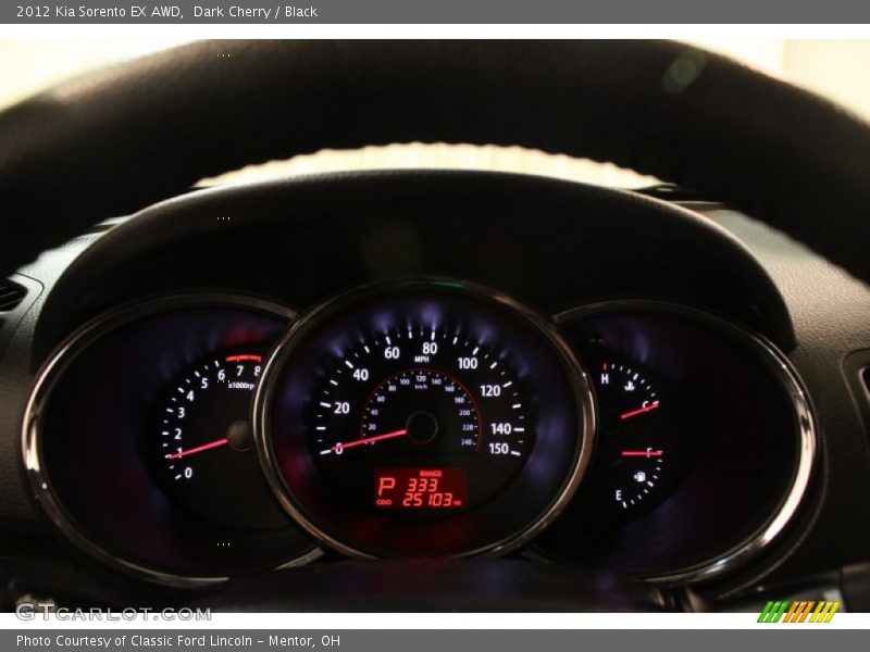 Dark Cherry / Black 2012 Kia Sorento EX AWD